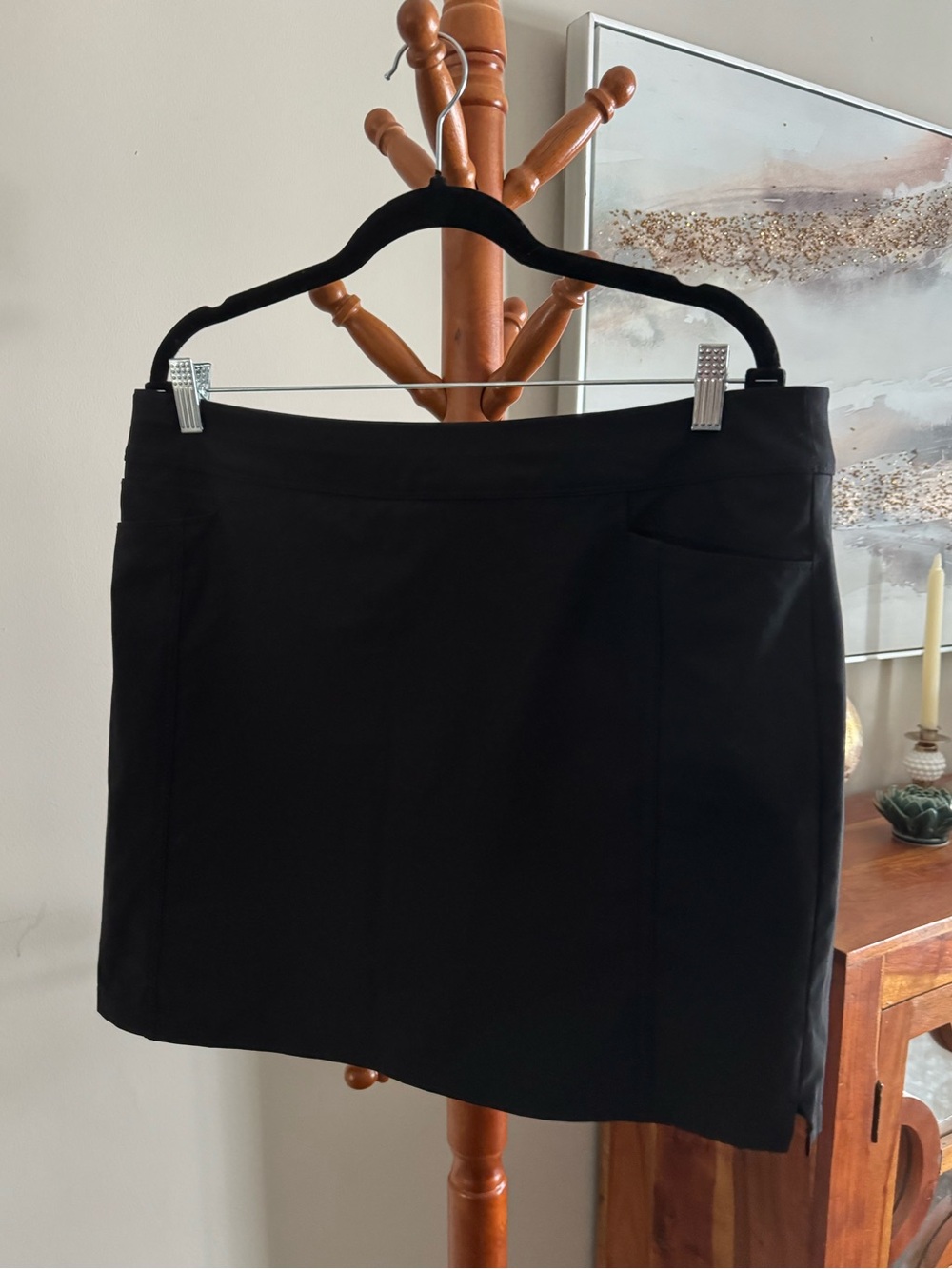 NWT Adidas Golf Skort Black Size Large Athletic Shorts Skirt Golf Womens' Tennis